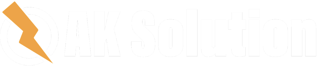 ak solutions white logo